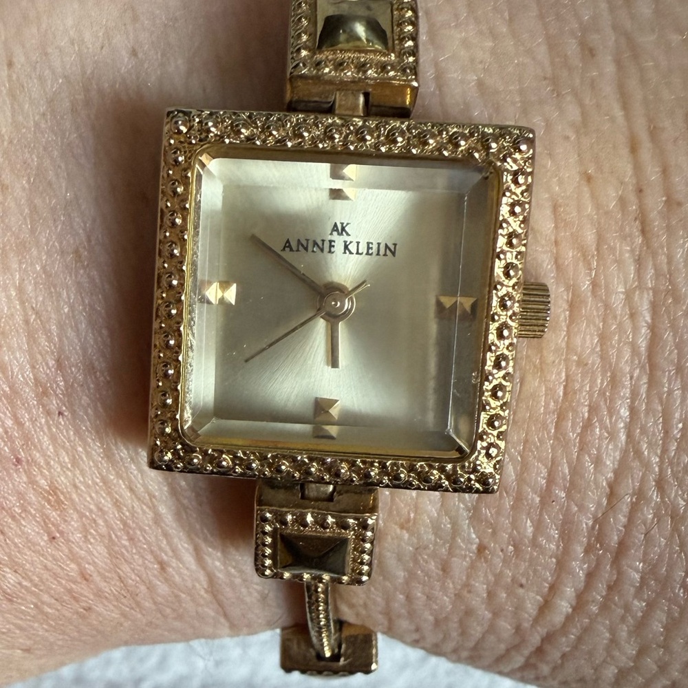Anne Klein Square Gold-Tone Watch